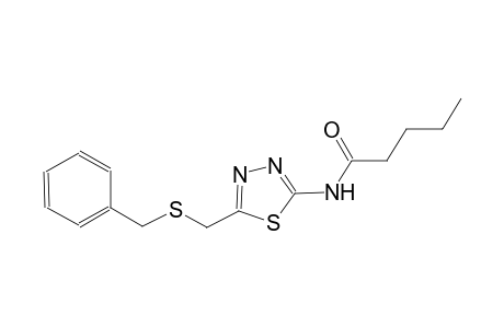 N-{5-[(benzylsulfanyl)methyl]-1,3,4-thiadiazol-2-yl}pentanamide