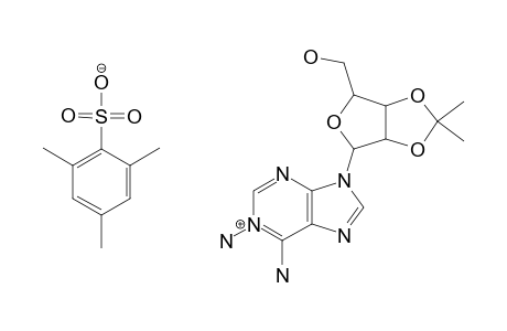 1,6-DIAMINO-9-(2',3'-O-ISOPROPYLIDENE-BETA-D-RIBOFURANOSYL)-PURINIUM-MESITYLENE-SULFONATE