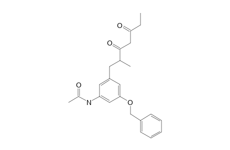 1-(3-ACETYLAMINO-5-BENZYLOXYPHENYL)-2-METHYLHEPTANE-3,5-DIONE