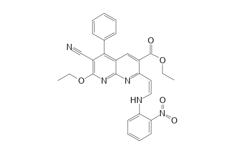 3-Cyano-2-ethoxy-6-ethoxycarbonyl-7-[2-(2-nitrophenylamino)vinyl]-4-phenyl-1,8-naphthyridine