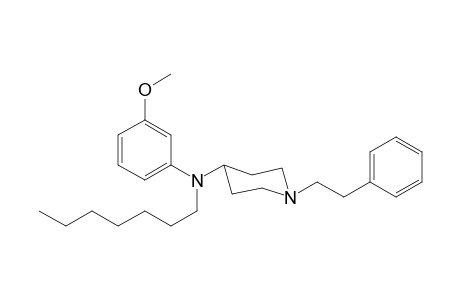N-Heptyl-N-(3-methoxyphenyl)-1-(2-phenylethyl)piperidin-4-amine