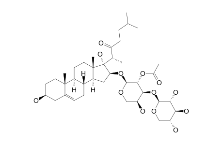 3beta,16beta,17alpha-TRIHYDROXYCHOLEST-5-EN-22-ONE 16-O-beta-D-XYLOPYRANOSYL-(1->3)-(2-O-ACETYL-alpha-L-ARABINOPYRANOSIDE)