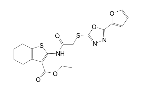 ethyl 2-[({[5-(2-furyl)-1,3,4-oxadiazol-2-yl]sulfanyl}acetyl)amino]-4,5,6,7-tetrahydro-1-benzothiophene-3-carboxylate