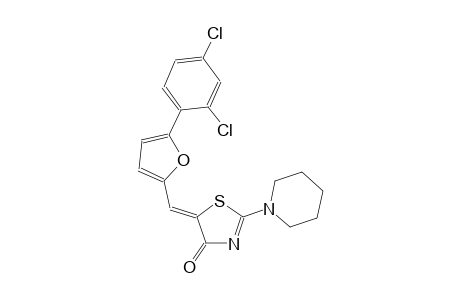 (5Z)-5-{[5-(2,4-dichlorophenyl)-2-furyl]methylene}-2-(1-piperidinyl)-1,3-thiazol-4(5H)-one