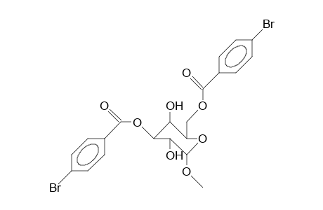 Methyl 3,6-bis(O-[4-bromo-benzoyl]).beta.-D-galactopyranoside