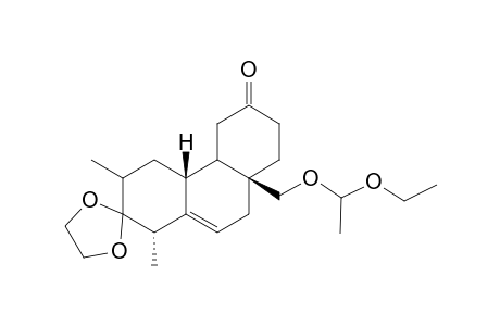 1,3,4,4a,4b,7,7,8,8a,9-Decahydro-8a.beta.-[(1-ethoxyethoxy)-methyl]-1.alpah.,4a.beta.-dimethyl-2,6-phenanthrenedione 2-(Ethylene Acetal)
