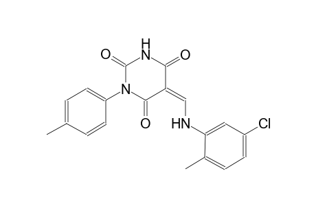 (5Z)-5-[(5-chloro-2-methylanilino)methylene]-1-(4-methylphenyl)-2,4,6(1H,3H,5H)-pyrimidinetrione