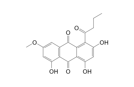 1-butanoyl-2,4,5-trihydroxy-7-methoxy-anthracene-9,10-dione