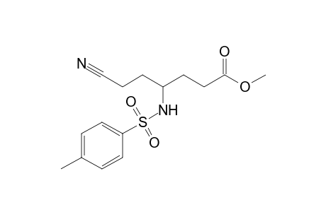 Methyl 5-(cyanomethyl)-4-{[(4'-methylphenyl)sulfonyl]amino}pentanoate