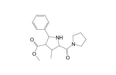 3-Pyrrolidinecarboxylic acid, 4-methyl-2-phenyl-5-(1-pyrrolidinylcarbonyl)-, methyl ester, (2.alpha.,3.alpha.,4.beta.,5.a lpha.)-(.+-.)-