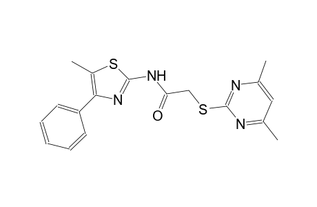 2-[(4,6-dimethyl-2-pyrimidinyl)sulfanyl]-N-(5-methyl-4-phenyl-1,3-thiazol-2-yl)acetamide