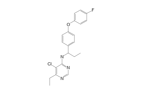 (5-chloro-6-ethyl-pyrimidin-4-yl)-[1-[4-(4-fluorophenoxy)phenyl]propyl]amine