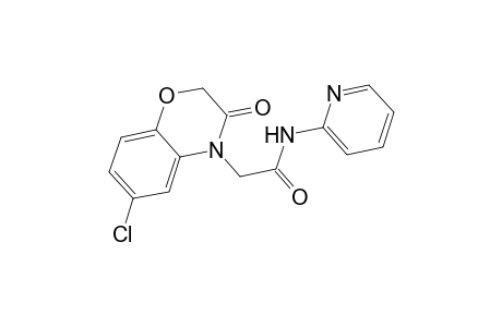 2-(6-Chloro-3-oxo-3,4-dihydro-2H-1,4-benzoxazin-4-yl)-N-(pyridin-2-yl)acetamide