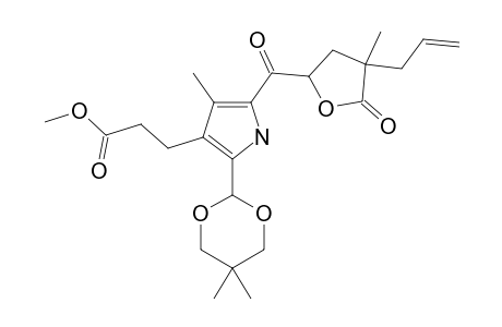 2-[(2S,4S)-4-ALLYL-4-METHYL-5-OXOTETRAHYDROFURAN-2-YL]-FORMYL-4-(2-METHOXYCARBONYLETHYL)-3-METHYL-5-(5,5-DIMETHYL-1,3-DIOXAN-2-YL)-PYRROLE