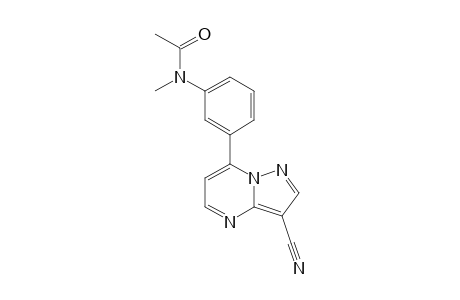 N-METHYL-ZALEPLON;IMPURITY_IV;N-[3-(3-CYANOPYRAZOLO-[1.5-A]-PYRIMIDIN-7-YL)-PHENYL]-N-METHYLACETAMIDE