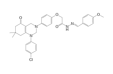 1-(4-Chlorophenyl)-7,7-dimethyl-3-[4-(N2-4-methoxyphenyl methylidene hydrazinocarbonylmethoxy)phenyl]-5-oxo-1,2,3,4,5,6,7,8-octahydroquinazoline