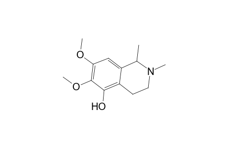 5-Isoquinolinol, 1,2,3,4-tetrahydro-6,7-dimethoxy-1,2-dimethyl-, (S)-