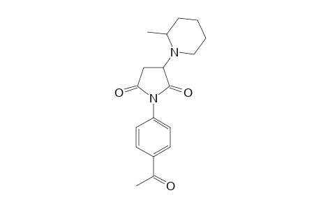 N-(p-acetylphenyl)-2-(2-methylpiperidino)succinimide
