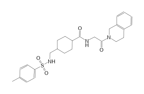 cyclohexanecarboxamide, N-[2-(3,4-dihydro-2(1H)-isoquinolinyl)-2-oxoethyl]-4-[[[(4-methylphenyl)sulfonyl]amino]methyl]-