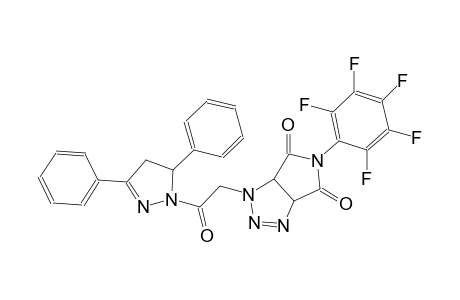 1-[2-(3,5-diphenyl-4,5-dihydro-1H-pyrazol-1-yl)-2-oxoethyl]-5-(2,3,4,5,6-pentafluorophenyl)-3a,6a-dihydropyrrolo[3,4-d][1,2,3]triazole-4,6(1H,5H)-dione