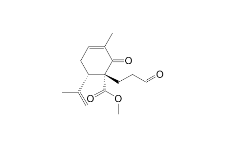 (1R,6S)-3-methyl-6-(1-methylethenyl)-2-oxo-1-(3-oxopropyl)-1-cyclohex-3-enecarboxylic acid methyl ester