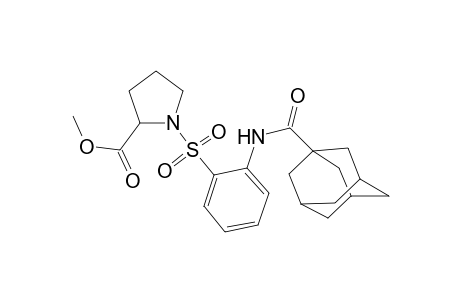 2-Pyrrolidinecarboxylic acid, 1-[[2-[(tricyclo[3.3.1.1(3,7)]dec-1-ylcarbonyl)amino]phenyl]sulfonyl]-, methyl ester
