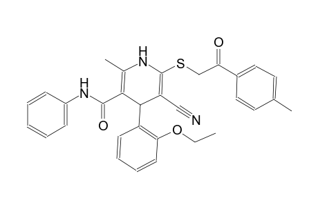 3-pyridinecarboxamide, 5-cyano-4-(2-ethoxyphenyl)-1,4-dihydro-2-methyl-6-[[2-(4-methylphenyl)-2-oxoethyl]thio]-N-phenyl-