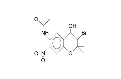 6-Acetamido-3-bromo-2,2-dimethyl-4-hydroxy-7-nitro-chromane