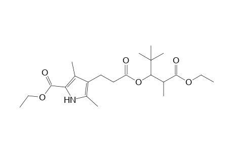 Ethyl 3,5-dimethyl-4-{[1'-(t-butyl)-2'-(ethoxycarbonyl)-2'-methyl]ethoxycarbonyl-ethyl}-1H-pyrrole-2-carboxylate