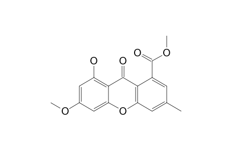 YICATHIN-A;METHYL-8-HYDROXY-6-METHOXY-3-METHYL-9-OXO-9H-XANTHENE-1-CARBOXYLATE