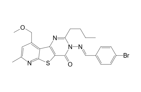 5-[(E)-[(4-bromophenyl)methylidene]amino]-4-butyl-13-(methoxymethyl)-11-methyl-8-thia-3,5,10-triazatricyclo[7.4.0.0(2,7)]trideca-1(13),2(7),3,9,11-pentaen-6-one