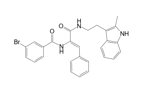 3-Bromanyl-N-[(Z)-3-[2-(2-methyl-1H-indol-3-yl)ethylamino]-3-oxidanylidene-1-phenyl-prop-1-en-2-yl]benzamide