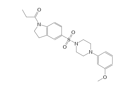 5-{[4-(3-methoxyphenyl)-1-piperazinyl]sulfonyl}-1-propionylindoline