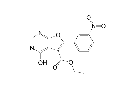 Ethyl 4-hydroxy-6-(3'-nitrophenyl)furo[2,3-d]pyrimidine-5-carboxylate