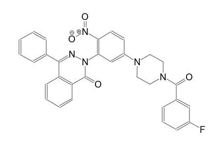 2-{5-[4-(3-fluorobenzoyl)-1-piperazinyl]-2-nitrophenyl}-4-phenyl-1(2H)-phthalazinone
