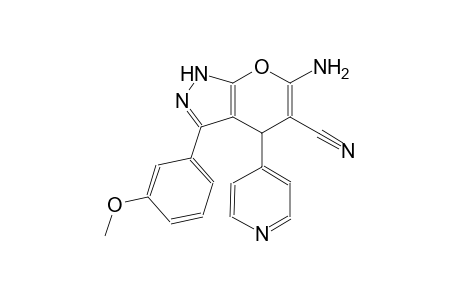 6-amino-3-(3-methoxyphenyl)-4-(4-pyridinyl)-1,4-dihydropyrano[2,3-c]pyrazole-5-carbonitrile