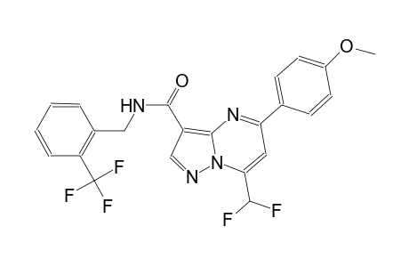 7-(difluoromethyl)-5-(4-methoxyphenyl)-N-[2-(trifluoromethyl)benzyl]pyrazolo[1,5-a]pyrimidine-3-carboxamide
