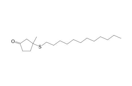 3-(Dodecylthio)-3-methylcyclopentan-1-one