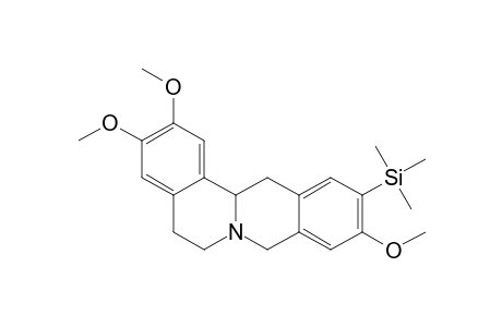 6H-Dibenzo[a,g]quinolizine, 5,8,13,13a-tetrahydro-2,3,10-trimethoxy-11-(trimethylsilyl)-
