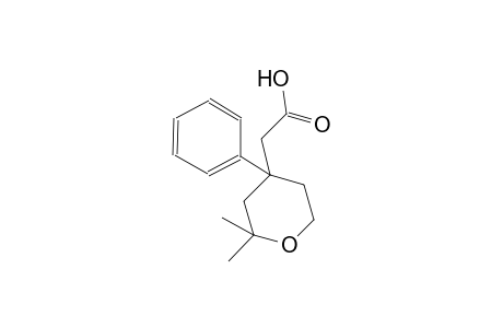 2H-pyran-4-acetic acid, tetrahydro-2,2-dimethyl-4-phenyl-