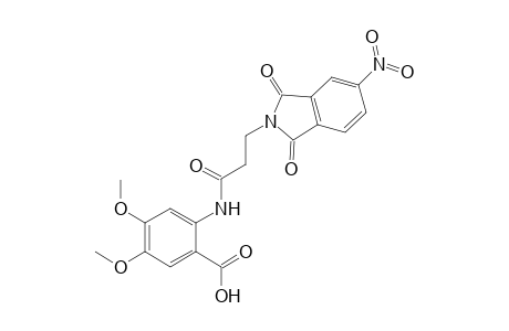 2-[3-(1,3-diketo-5-nitro-isoindolin-2-yl)propanoylamino]-4,5-dimethoxy-benzoic acid