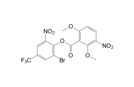2,6-DIMETHOXY-3-NITROBENZOIC ACID, 2-BROMO-6-NITRO-alpha,alpha,alpha-TRIFLUORO-p-TOLYL ESTER