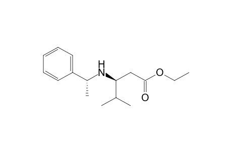 (3S,.alpha.R)-Ethyl 3-[N-(.alpha.-methylbenzyl)amino]-4-methylpentanoate