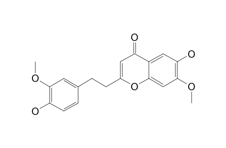 AQUILARONE-G;4',6-DIHYDROXY-3',7-DIMETHOXY-2-(2-PHENYLETHYL)-CHROMONE