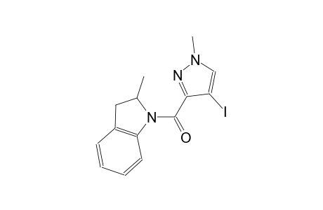 1-[(4-iodo-1-methyl-1H-pyrazol-3-yl)carbonyl]-2-methylindoline