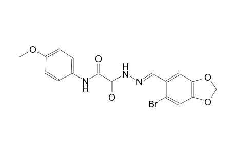 acetic acid, [(4-methoxyphenyl)amino]oxo-, 2-[(E)-(6-bromo-1,3-benzodioxol-5-yl)methylidene]hydrazide