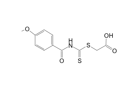 (4-methoxy-benzoylthiocarbamoylsulfanyl)-acetic acid