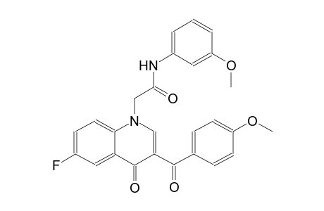 1-quinolineacetamide, 6-fluoro-1,4-dihydro-3-(4-methoxybenzoyl)-N-(3-methoxyphenyl)-4-oxo-