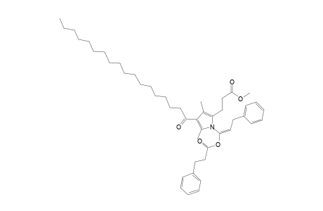Methyl 3-[3',5'-dimethyl-4'-octadecanoyl-1'-(3"-phenyl-1"-<3"'-phenylpropionyloxy>prop-1"-en-1"-yl]pyrrol-2'-yl}-propionate