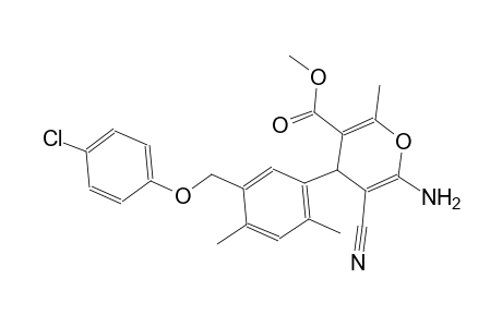 methyl 6-amino-4-{5-[(4-chlorophenoxy)methyl]-2,4-dimethylphenyl}-5-cyano-2-methyl-4H-pyran-3-carboxylate